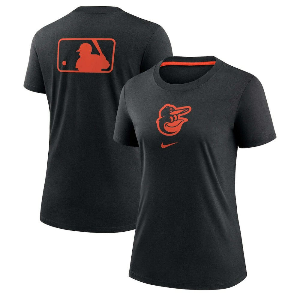 Baltimore Orioles Women's Authentic Collection Early Work Tri-Blend T-Shirt Black