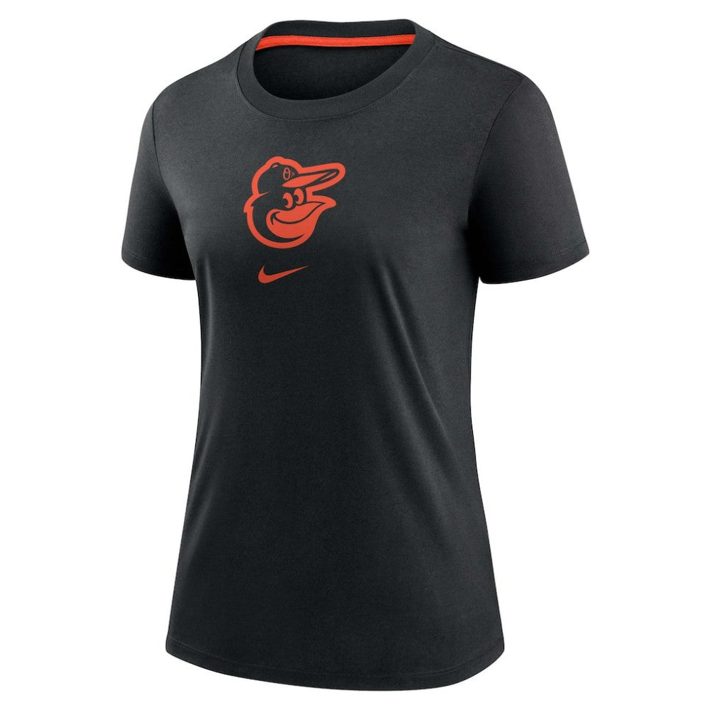 Baltimore Orioles Women's Authentic Collection Early Work Tri-Blend T-Shirt Black