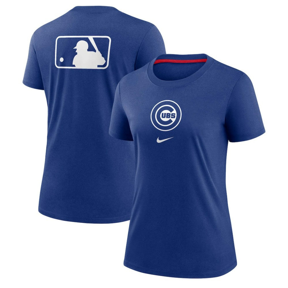 Chicago Cubs Women's Authentic Collection Early Work Tri-Blend T-Shirt Royal