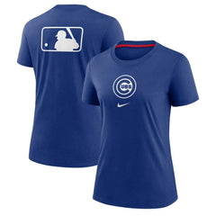 Chicago Cubs Women's Authentic Collection Early Work Tri-Blend T-Shirt Royal