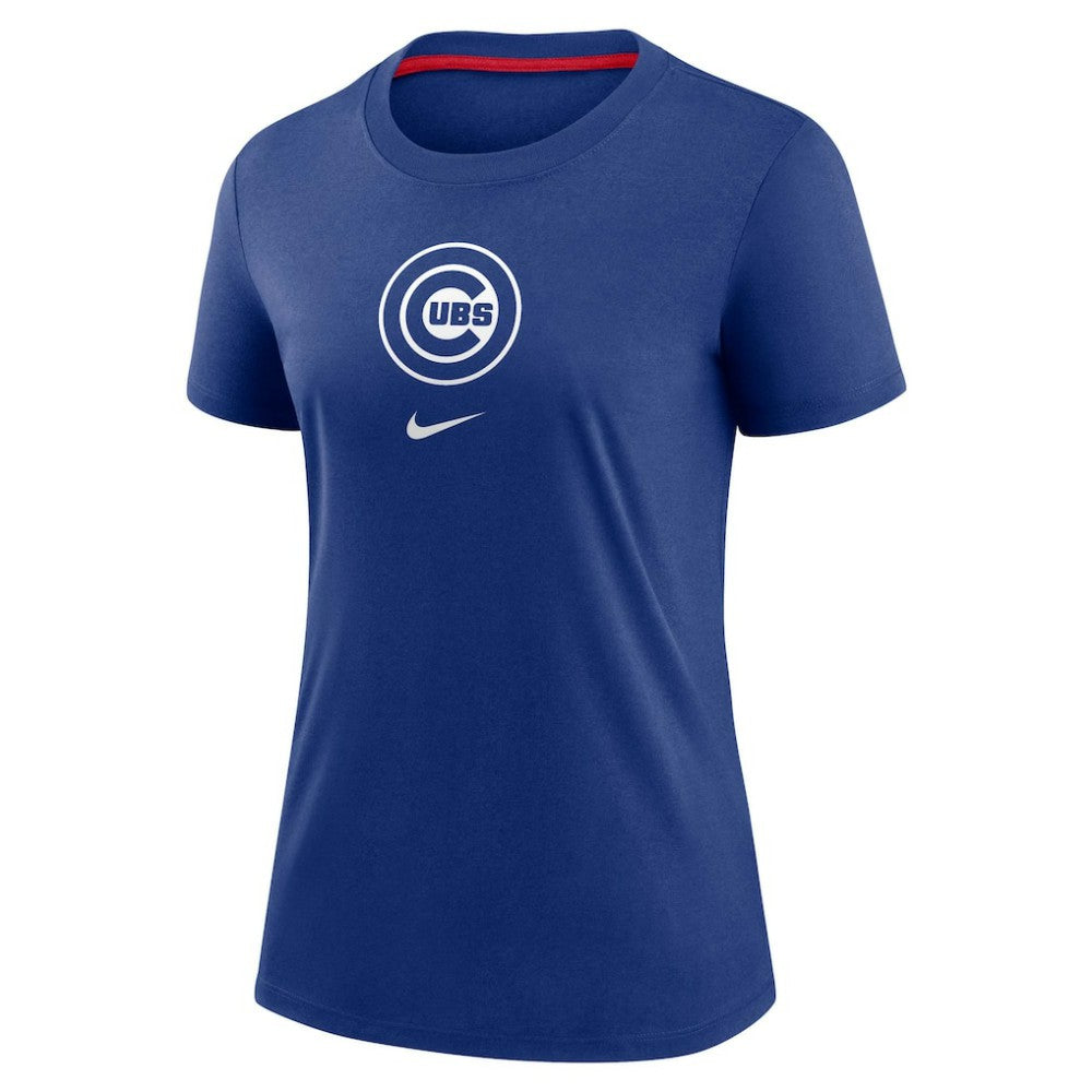 Chicago Cubs Women's Authentic Collection Early Work Tri-Blend T-Shirt Royal