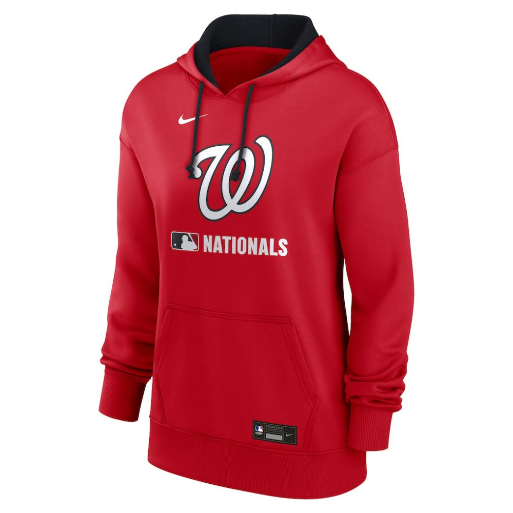 Washington Nationals Women's Authentic Collection Therma-FIT Hoodie Red