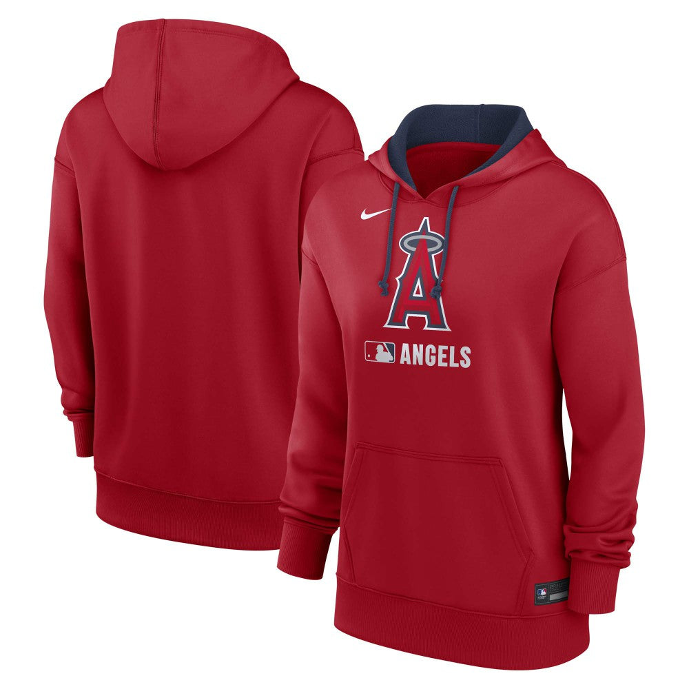 Los Angeles Angels Women's Authentic Collection Therma-FIT Hoodie Red