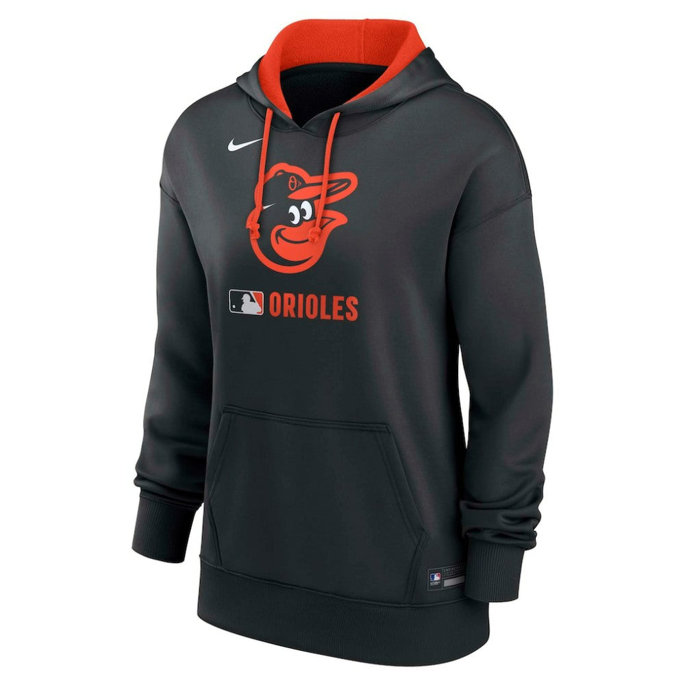 Baltimore Orioles Women's Authentic Collection Therma-FIT Hoodie Black