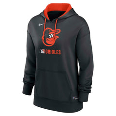 Baltimore Orioles Women's Authentic Collection Therma-FIT Hoodie Black