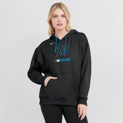 Miami Marlins Women's Authentic Collection Therma-FIT Hoodie Black