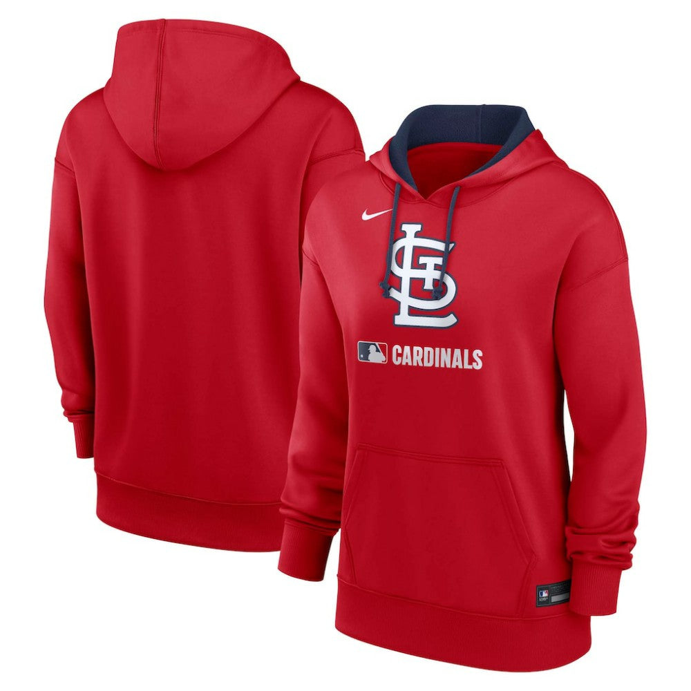 St. Louis Cardinals Women's Authentic Collection Therma-FIT Hoodie Red