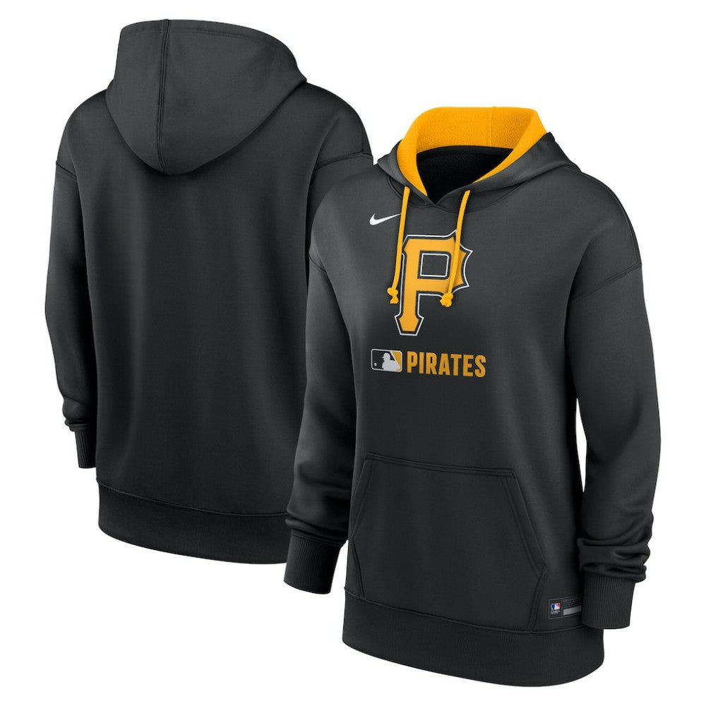 Pittsburgh Pirates Women's Authentic Collection Therma-FIT Hoodie Black