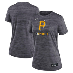 Pittsburgh Pirates Women's Authentic Collection Velocity Dri-FIT T-Shirt Black