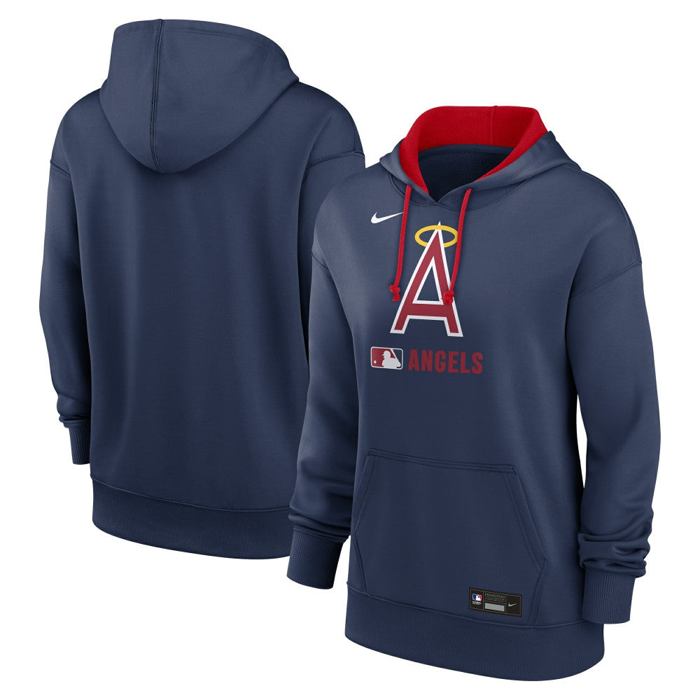 Los Angeles Angels Women's Authentic Collection Lockup Alternate Logo Therma Hoodie Navy