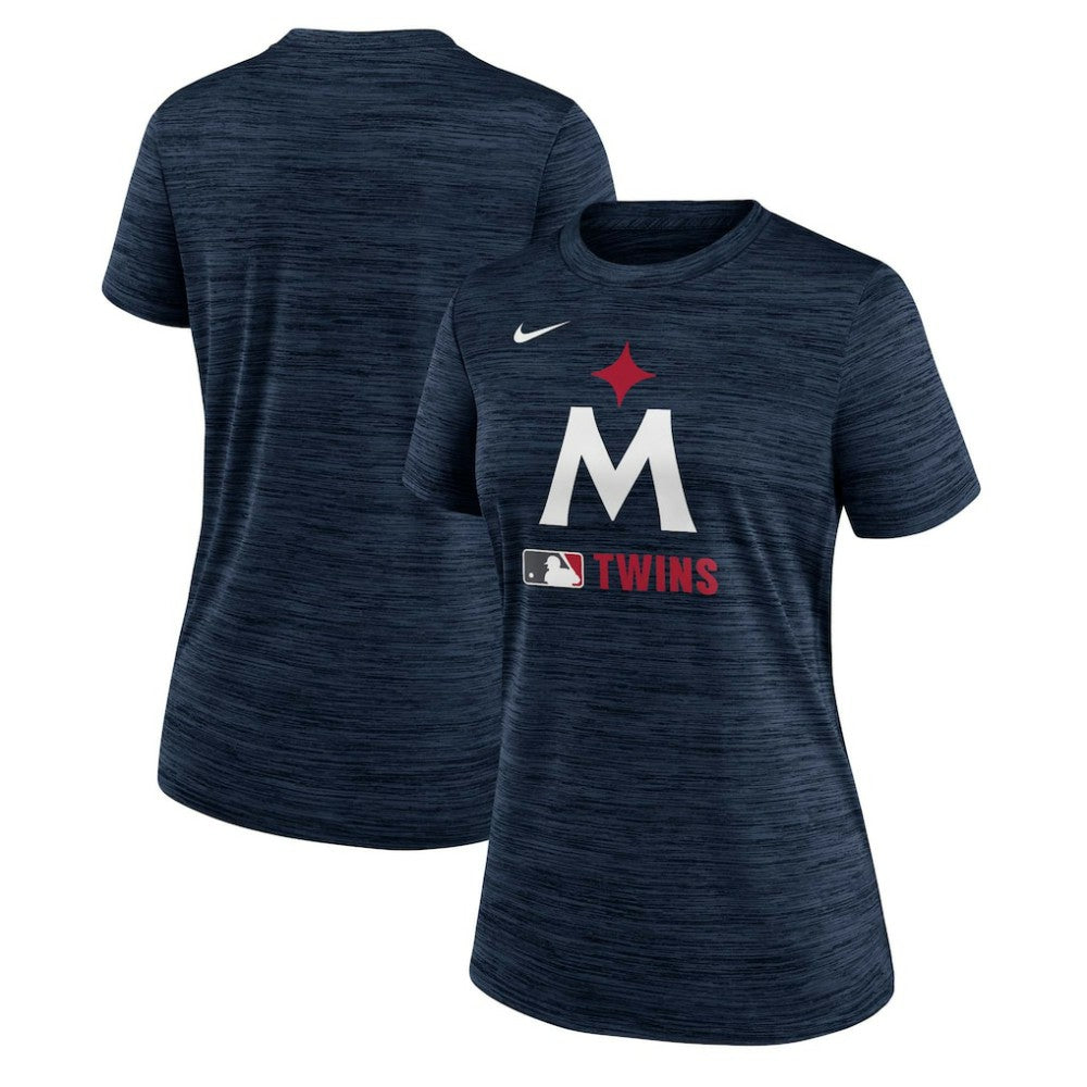Minnesota Twins Women's Authentic Collection Alternate Logo Velocity Dri-FIT  T-Shirt Navy