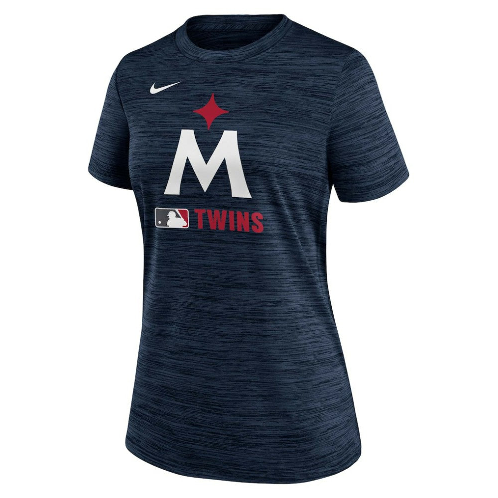 Minnesota Twins Women's Authentic Collection Alternate Logo Velocity Dri-FIT  T-Shirt Navy