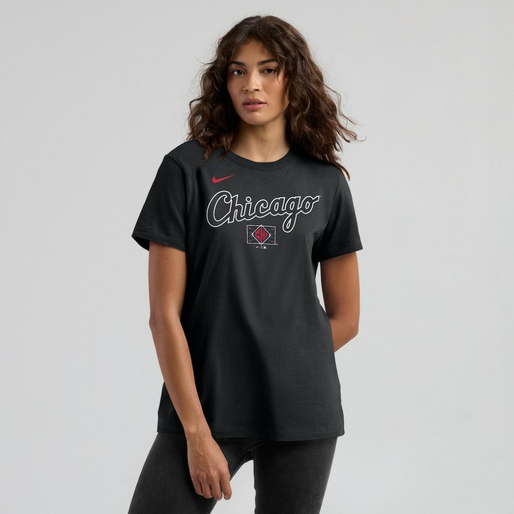 Chicago White Sox Women's 2025 City Connect Wordmark T-Shirt Black
