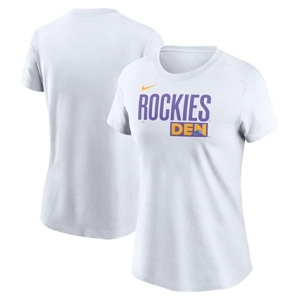 Colorado Rockies Women's 2025 City Connect Wordmark T-Shirt White