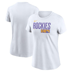 Colorado Rockies Women's 2025 City Connect Wordmark T-Shirt White
