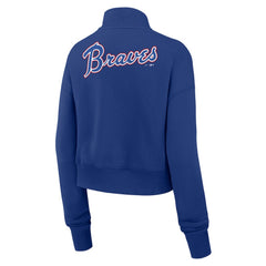 Atlanta Braves Women's Cooperstown Collection Phoenix Fleece Half-Zip Sweatshirt Royal