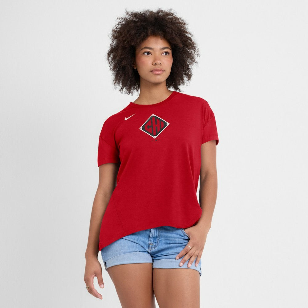 Chicago White Sox Women's 2025 City Connect Flowy Fashion Tri-Blend Dri-FIT T-Shirt Red