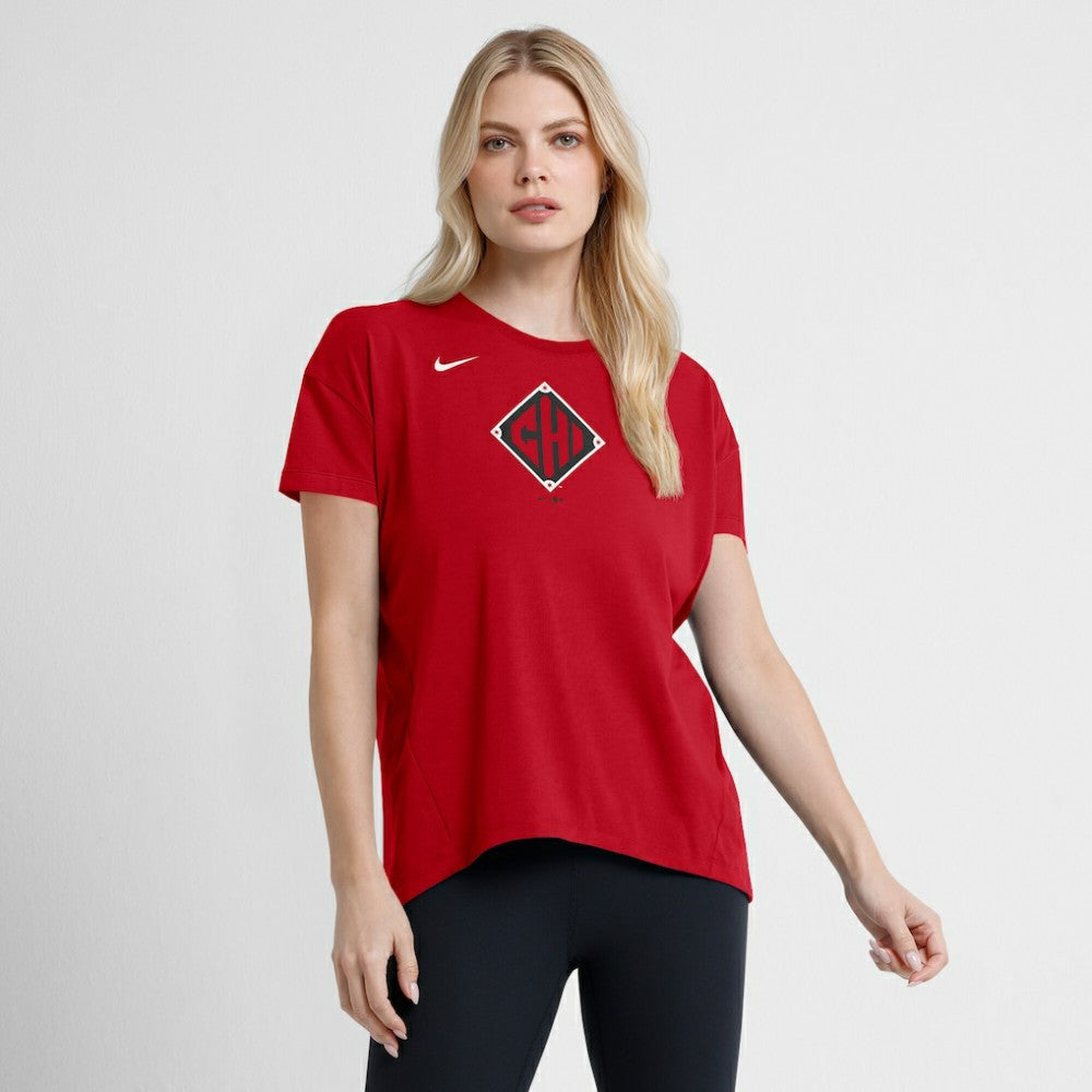 Chicago White Sox Women's 2025 City Connect Flowy Fashion Tri-Blend Dri-FIT T-Shirt Red