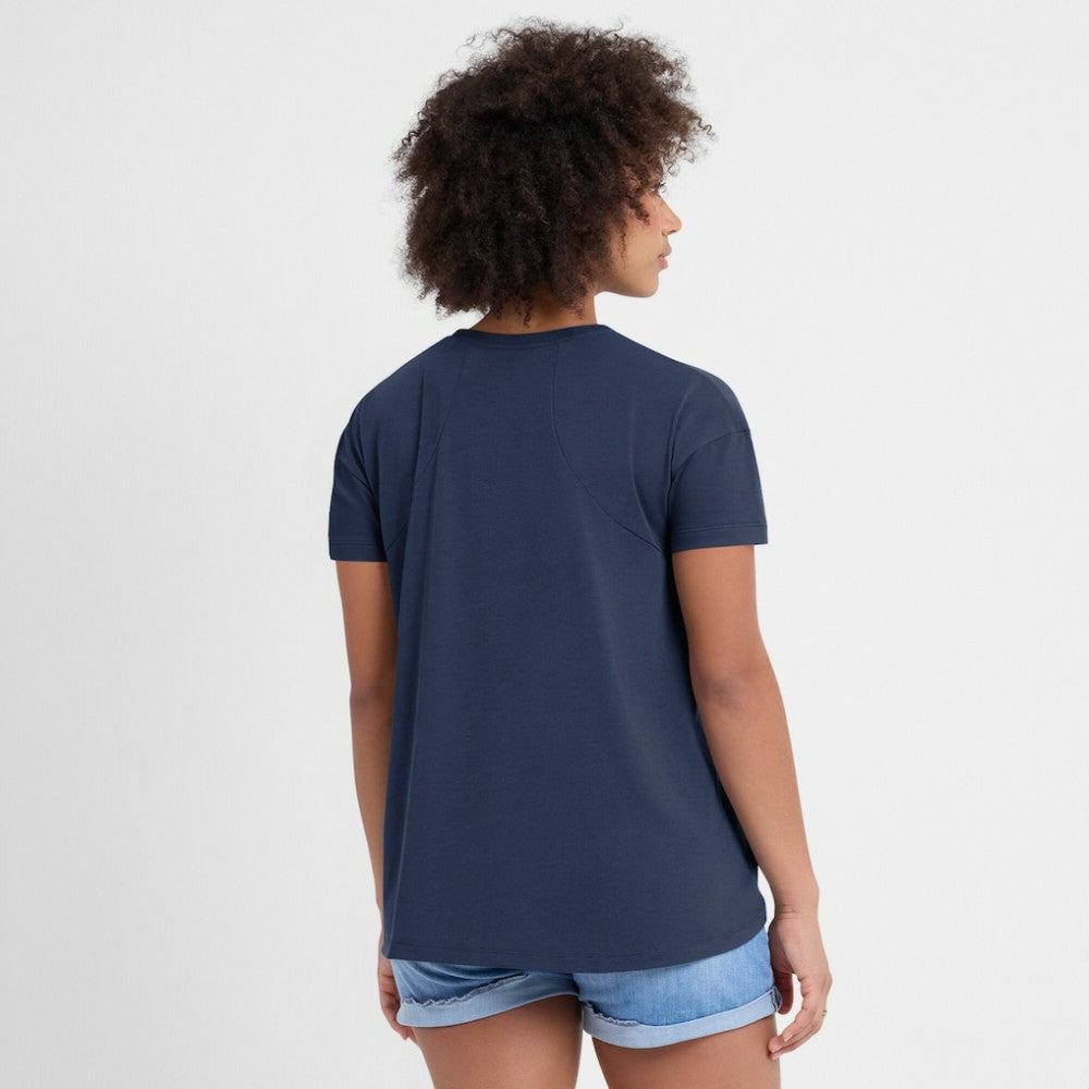 Houston Astros Women's 2025 City Connect Flowy Fashion Tri-Blend Dri-FIT T-Shirt Navy