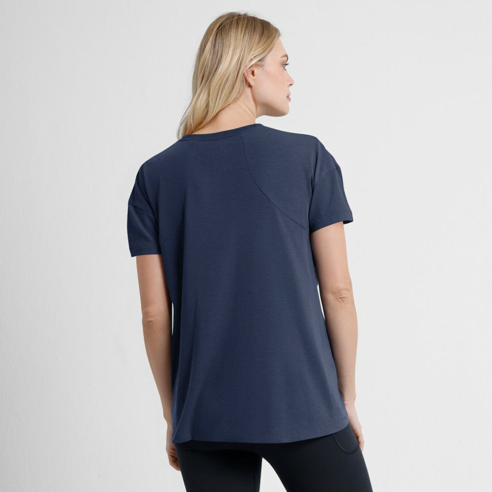 Houston Astros Women's 2025 City Connect Flowy Fashion Tri-Blend Dri-FIT T-Shirt Navy