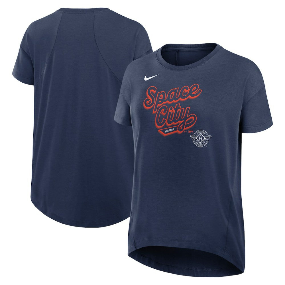 Houston Astros Women's 2025 City Connect Flowy Fashion Tri-Blend Dri-FIT T-Shirt Navy