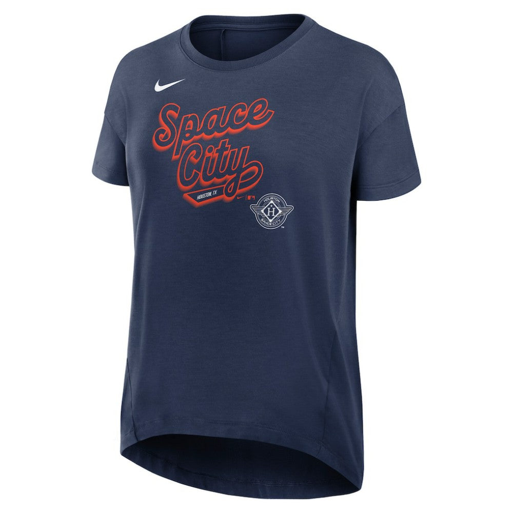 Houston Astros Women's 2025 City Connect Flowy Fashion Tri-Blend Dri-FIT T-Shirt Navy