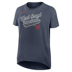 Los Angeles Dodgers Women's 2025 City Connect Flowy Fashion Tri-Blend Dri-FIT T-Shirt Charcoal