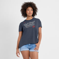 Los Angeles Dodgers Women's 2025 City Connect Flowy Fashion Tri-Blend Dri-FIT T-Shirt Charcoal