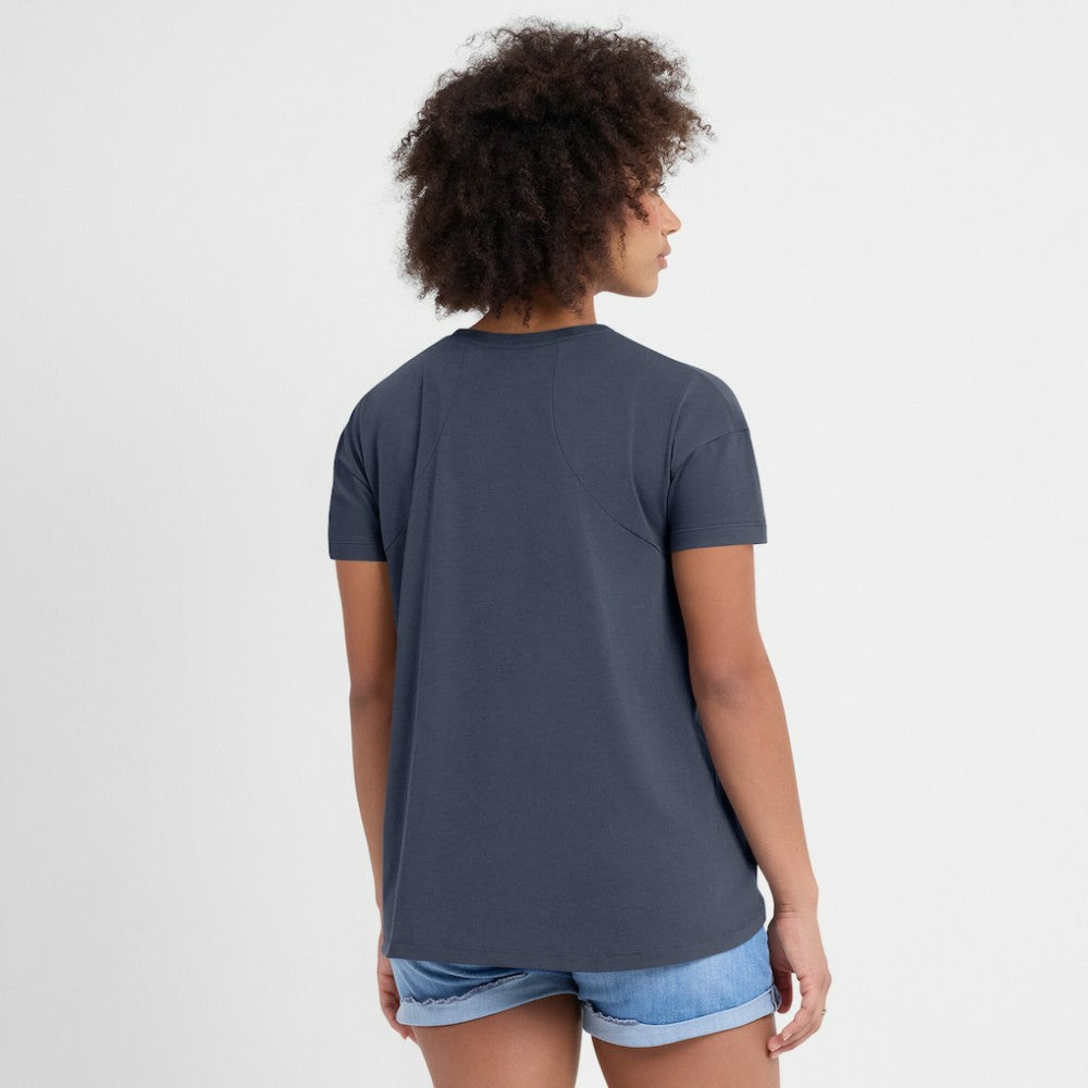 Los Angeles Dodgers Women's 2025 City Connect Flowy Fashion Tri-Blend Dri-FIT T-Shirt Charcoal