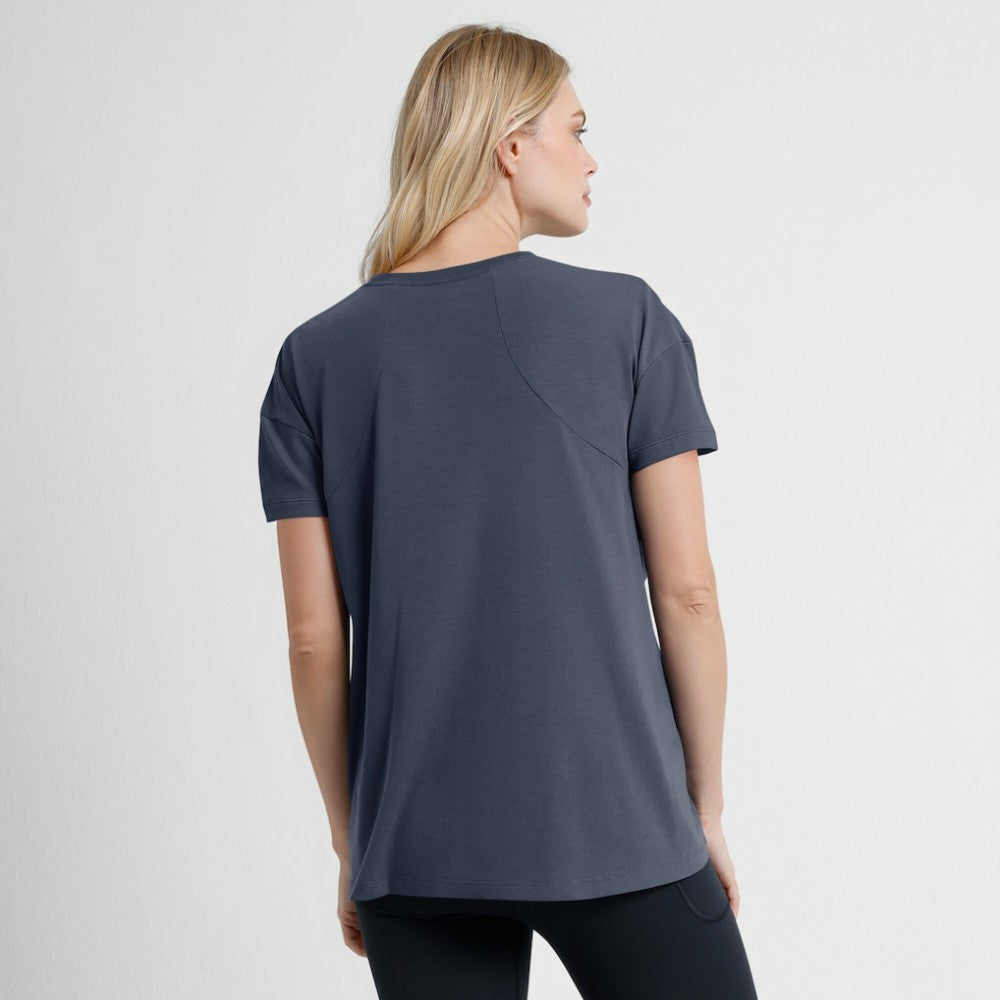Los Angeles Dodgers Women's 2025 City Connect Flowy Fashion Tri-Blend Dri-FIT T-Shirt Charcoal