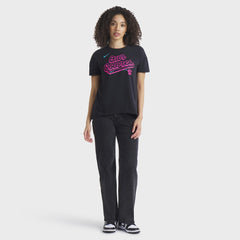 Miami Marlins Women's 2025 City Connect Flowy Fashion Tri-Blend Dri-FIT T-Shirt Black