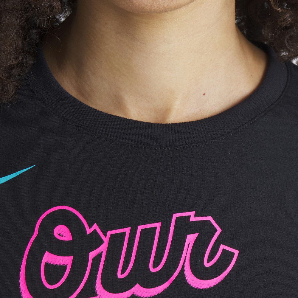 Miami Marlins Women's 2025 City Connect Flowy Fashion Tri-Blend Dri-FIT T-Shirt Black