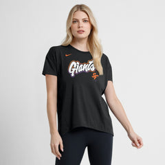 San Francisco Giants Women's 2025 City Connect Flowy Fashion Tri-Blend Dri-FIT T-Shirt Black