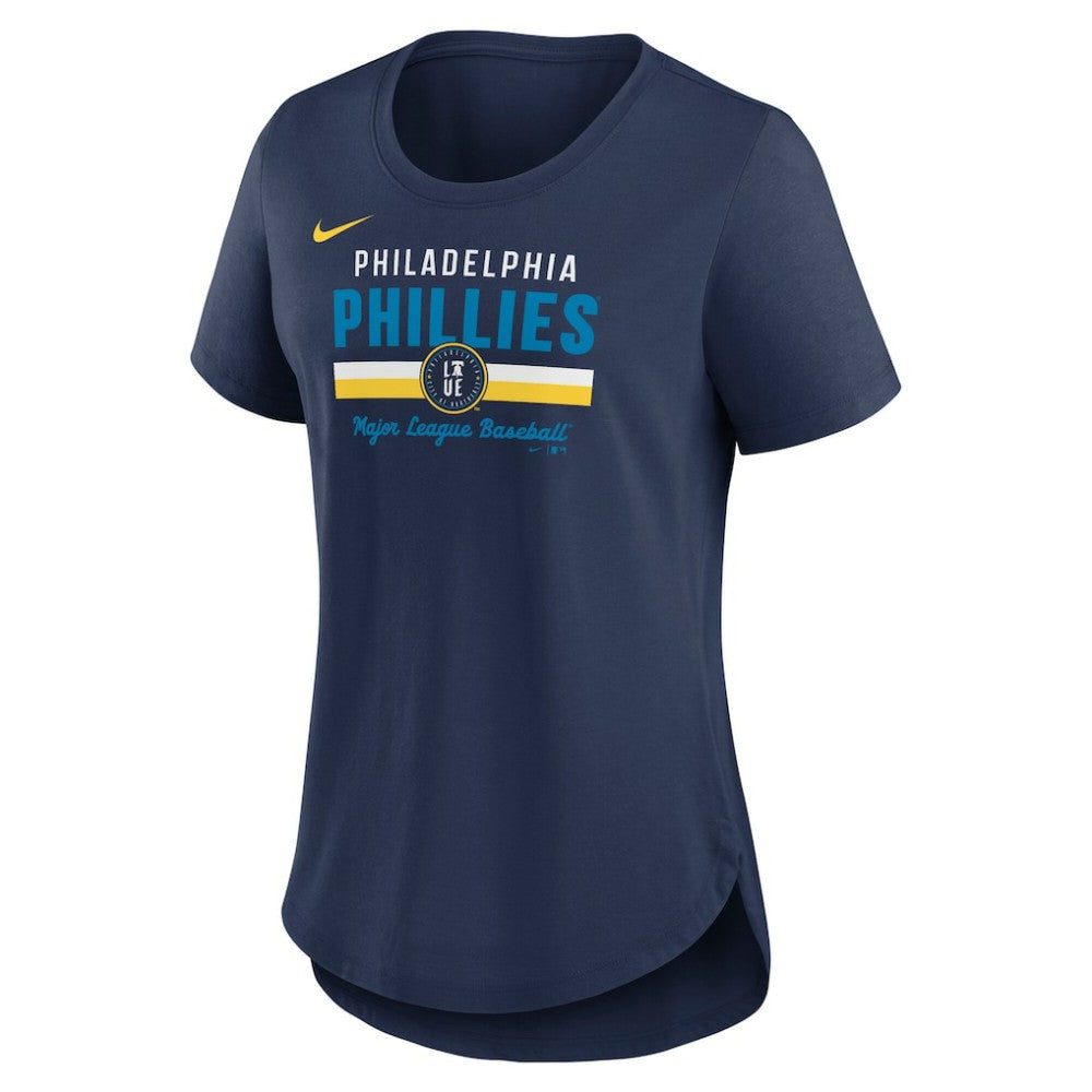 Philadelphia Phillies Women's City Connect Lockup Tri-Blend T-Shirt Navy