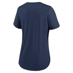 Chicago Cubs Women's City Connect Lockup Tri-Blend T-Shirt Navy