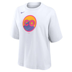 Colorado Rockies Women's 2025 City Connect Logo Boxy T-Shirt White