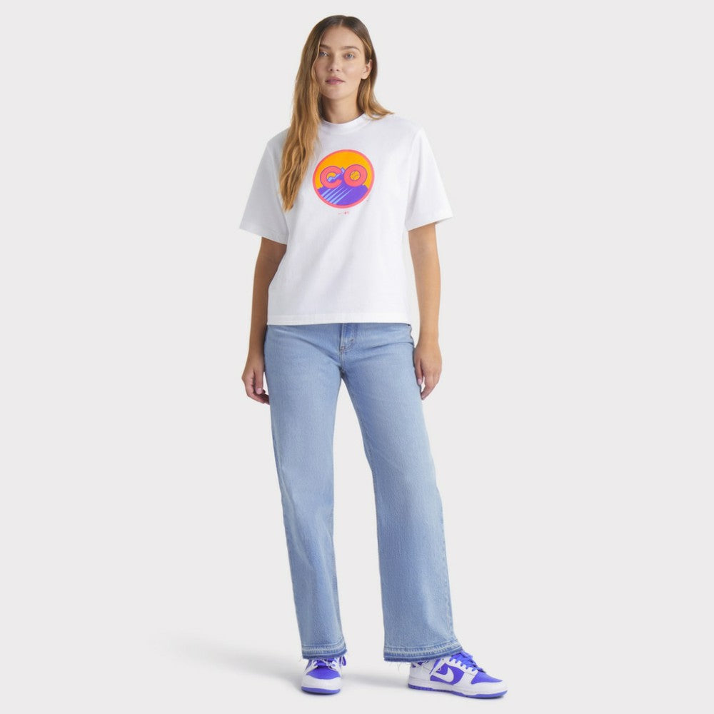 Colorado Rockies Women's 2025 City Connect Logo Boxy T-Shirt White