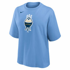Milwaukee Brewers Women's City Connect Logo Boxy T-Shirt Light Blue