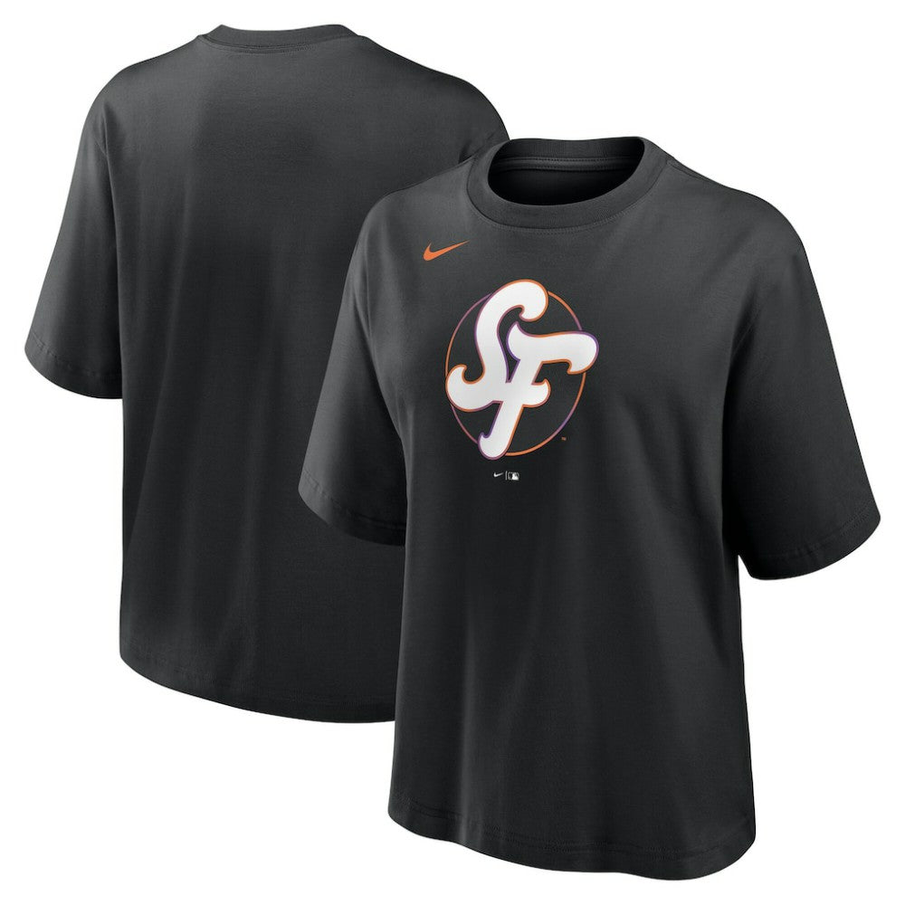 San Francisco Giants Women's 2025 City Connect Logo Boxy T-Shirt Black