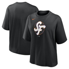 San Francisco Giants Women's 2025 City Connect Logo Boxy T-Shirt Black
