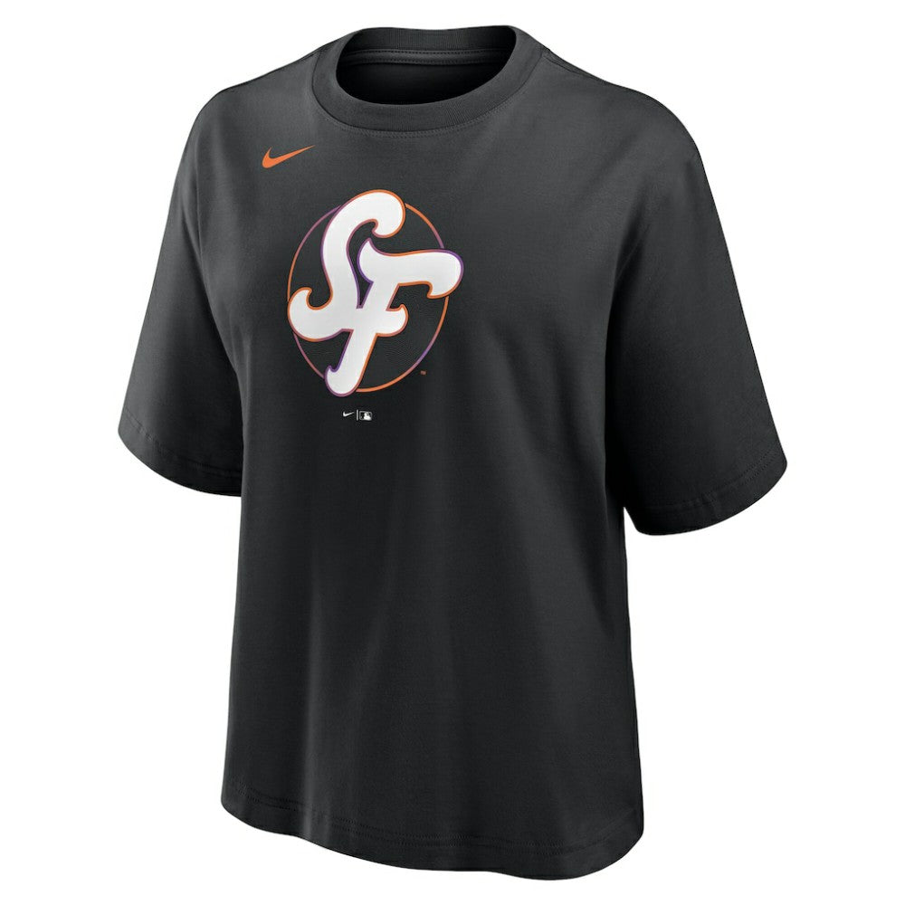 San Francisco Giants Women's 2025 City Connect Logo Boxy T-Shirt Black
