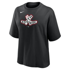 Chicago White Sox Women's 2025 City Connect Logo Boxy T-Shirt Black