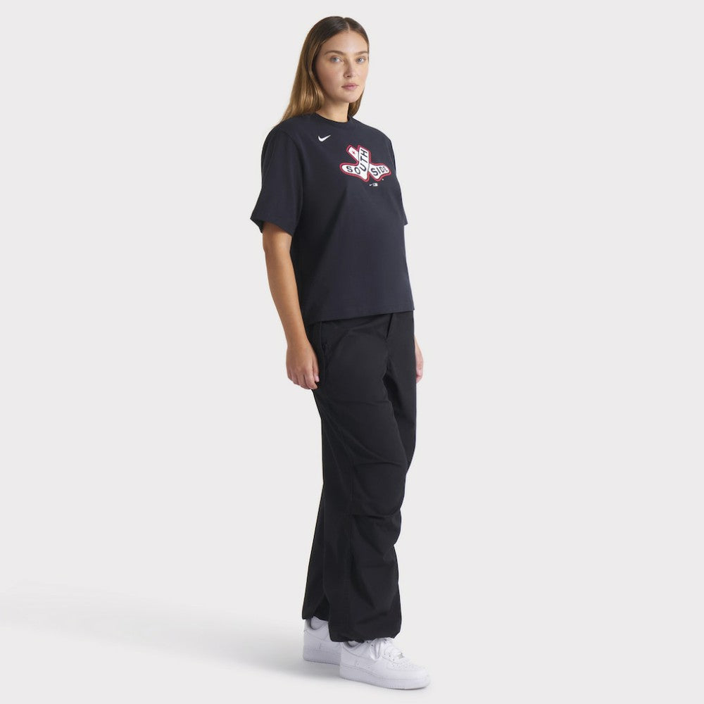 Chicago White Sox Women's 2025 City Connect Logo Boxy T-Shirt Black