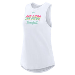 San Diego Padres Women's City Connect Tricode High Neck Dri-FIT Tank Top White