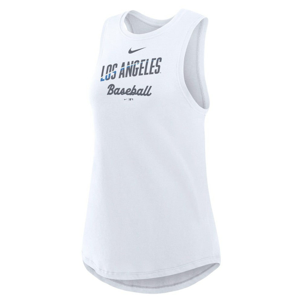 Los Angeles Dodgers Women's City Connect Tricode High Neck Dri-FIT Tank Top White