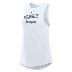 Los Angeles Dodgers Women's City Connect Tricode High Neck Dri-FIT Tank Top White