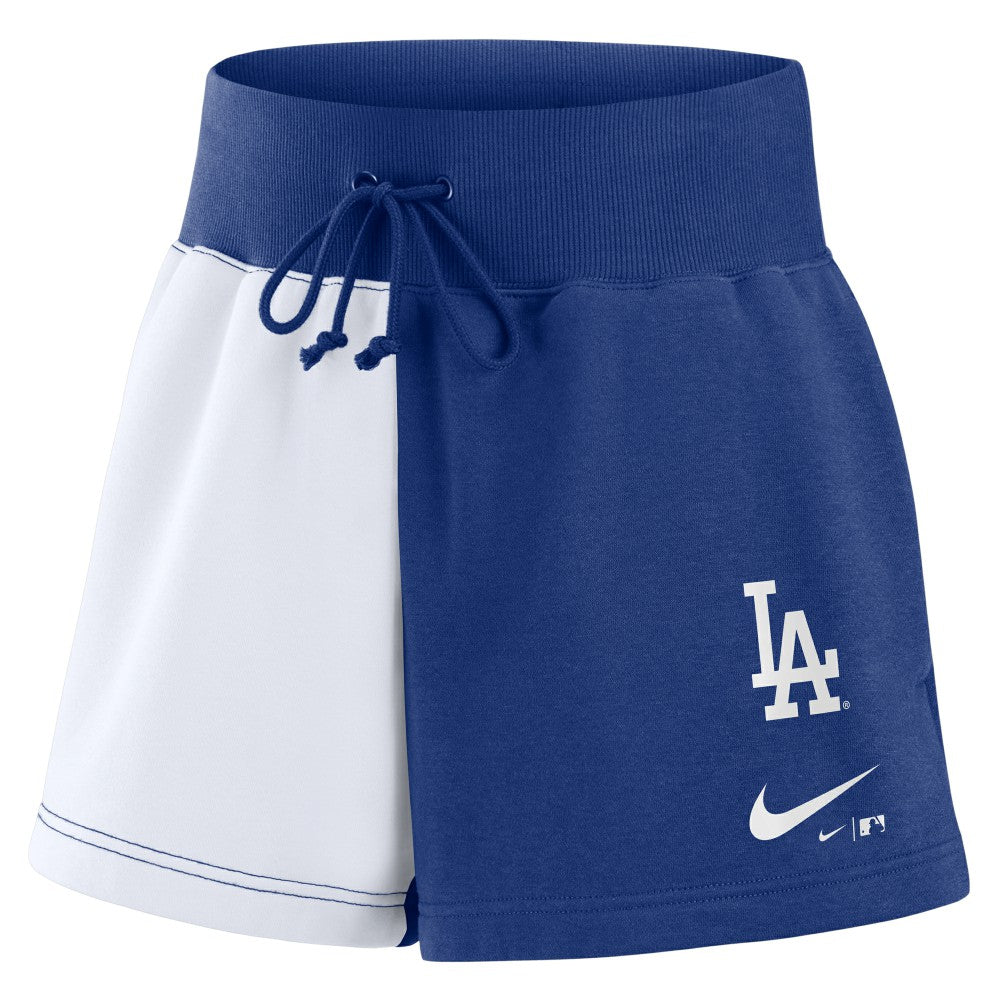 Los Angeles Dodgers Women's Color-Block Phoenix Fleece Lounge Shorts Royal/White