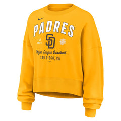 San Diego Padres Women's Oversized High Hip Pullover Sweatshirt Gold