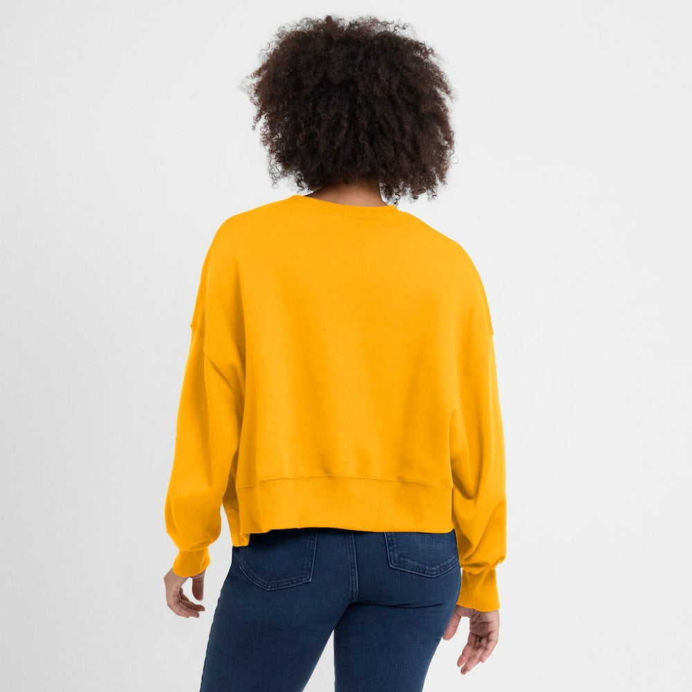 San Diego Padres Women's Oversized High Hip Pullover Sweatshirt Gold