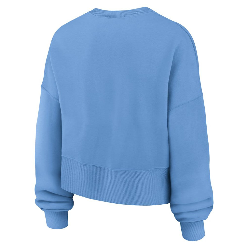 St. Louis Cardinals Women's Oversized High Hip Pullover Sweatshirt Light Blue